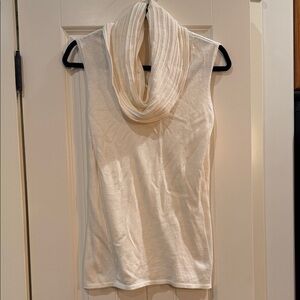 Elegant Cream Sleeveless Sweater